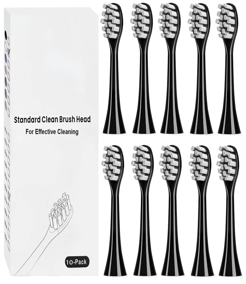Copimy 10Pcs Replacement Brush Heads Compatible with Ordo Sonic Electric Toothbrush for Ordo Replacement Toothbrush Heads, Black